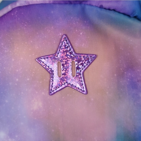 Galaxy Print Backpack with Padded Straps - Picture 2 of 4